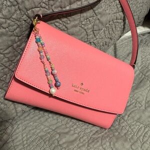 Multicolor Boho Designer Inspired Beaded Bag Charm with Real Pearl Detail